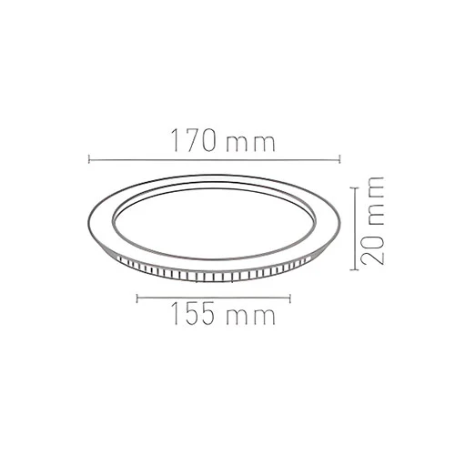 Voltek 12W Yuvarlak Sıva Altı Slim Led Panel Armatür 4000K