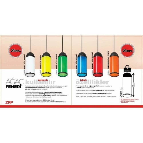 Zerpa 13302 Ağaç Feneri Plastik - Yeşil