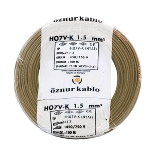 1,5 mm NYAF Kablo Kahvrengi (1 metre)