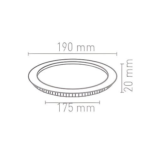 Voltek 15W Yuvarlak Sıva Altı Slim Led Panel Armatür 6500K