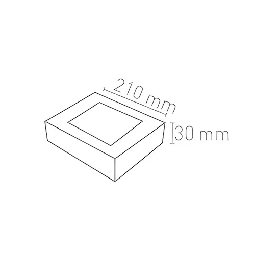 Voltek 18W Kare Sıva Üstü Led Panel Armatür 3000K