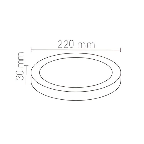 Voltek 18W Yuvarlak Sıva Üstü Led Panel Armatür 6500K