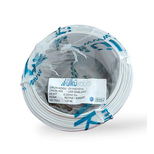 2 Li Led Kablosu Bakır 2*0,22