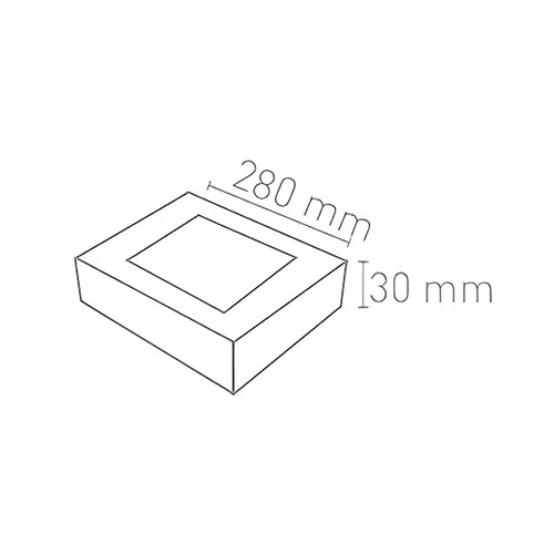 Voltek 24W Kare Sıva Üstü Led Panel Armatür 6500K