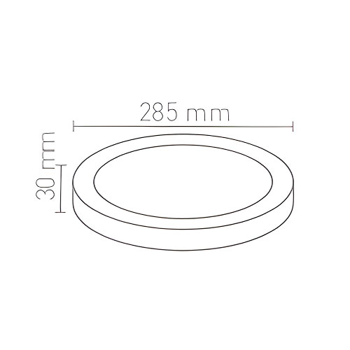 Voltek 24W Yuvarlak Sıva Üstü Led Panel Armatür 6500K