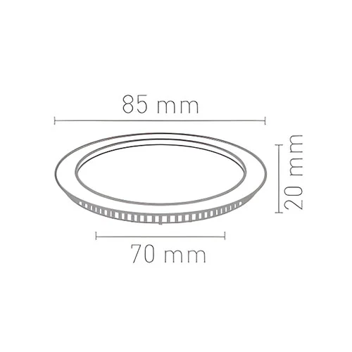 Voltek 3W Yuvarlak Sıva Altı Slim Led Panel Armatür 6500K