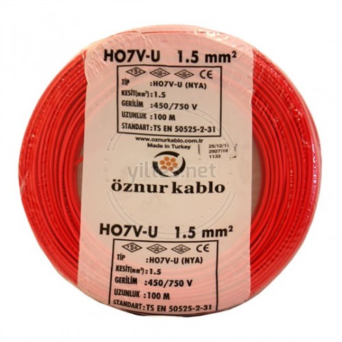 4 mm NYAF Kablo Kırmızı (1 metre)