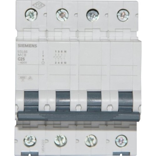 SIEMENS - Siemens 4*25 Nötr Kesmeli W Otomat C Tipi