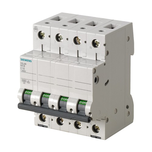 SIEMENS - Siemens 4*63 W Otomat C Tipi Nötr Kesmeli Otomatik Sigorta 