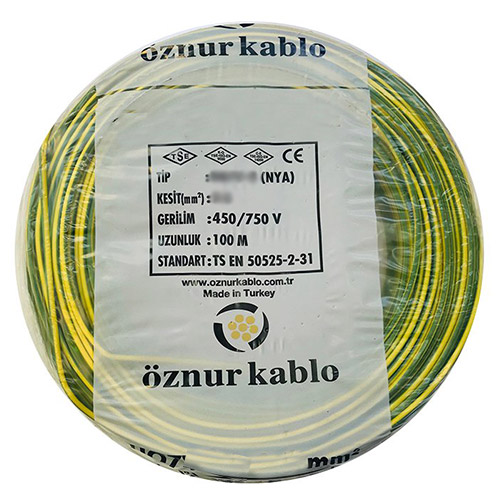 50 mm NYA Kablo - Sarı / Yeşil (1 metre)