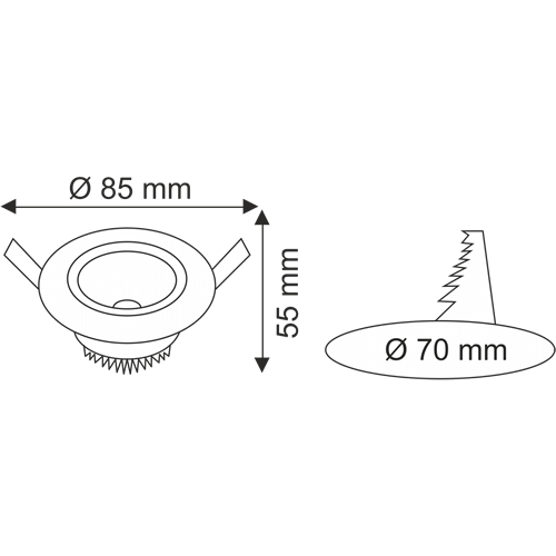 Helios Opto HS 1201 5W Sıva Altı Led Spot Armatür Saten Kasa - Beyaz