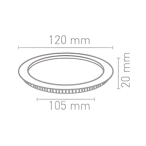 Voltek 6W Yuvarlak Sıva Altı Slim Led Panel Armatür 4000K