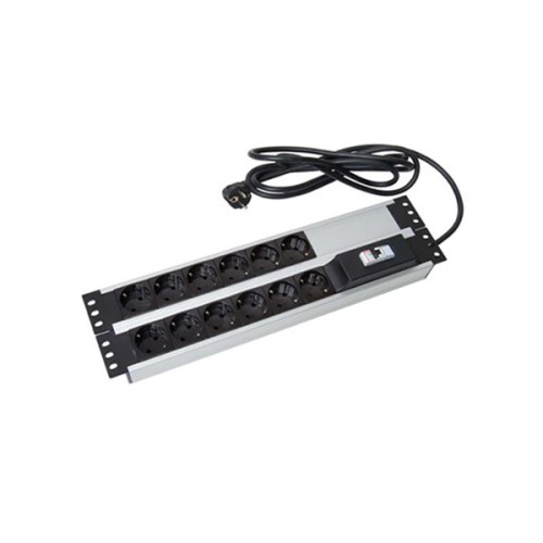 BESTRACK - Bestrack 19 Alüminyum Gövdeli 9 Lu Sigortalı Grup Priz 2 Mt.