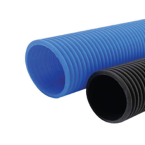 ZEYBEK - Zeybek 90 mm Elektrik Altyapısı İçin Koruge Boru (Maşon Dahil) Mavi - 1 metre