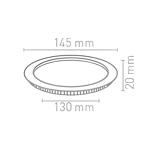 Voltek 9W Yuvarlak Sıva Altı Slim Led Panel Armatür 3000K
