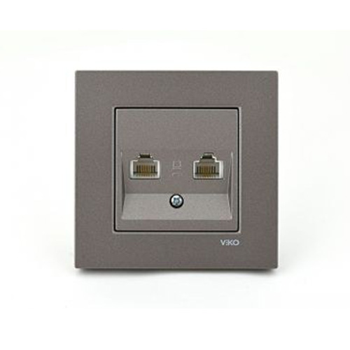 VIKO - Viko Novella İkili Data Prizi / Jacksız Antrasit - Çerçevesiz