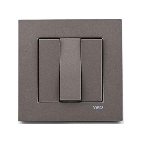 VIKO - Viko Novella Üçlü Anahtar Antrasit - Çerçevesiz