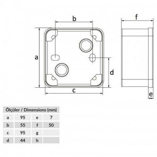 (BB1-0441-0003) H.F. 95*95*50 BUAT KUTUSU H.F.