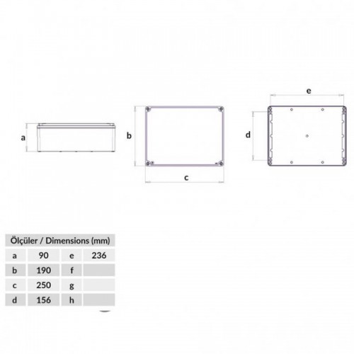Bemis (Bb3-2931-0047) 190*250*90 Alüminyum Buat