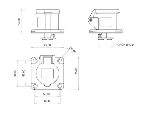 Bemis (Bc1-1403-2413) Cee Norm 3*16A Makina Priz
