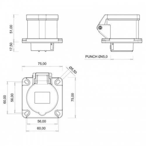 Bemis (Bc1-1504-2413) Cee Norm 4*16A Makina Prizi