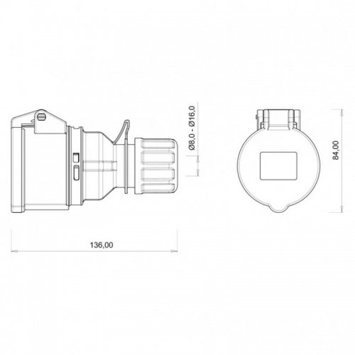 Bemis (Bc1-1505-2312) Cee Norm 5*16A Uzatma Priz