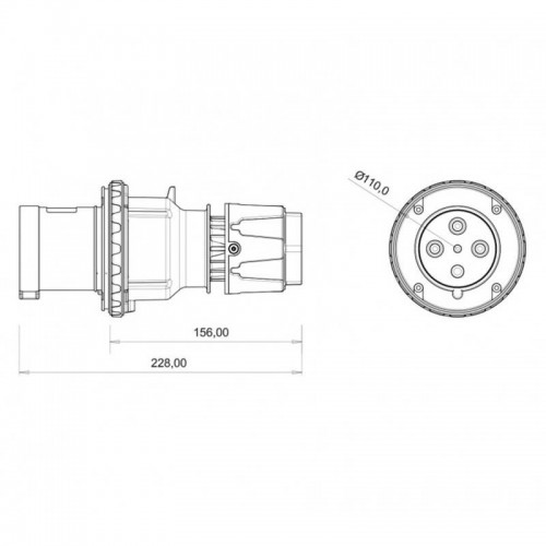 Bemis (Bc1-4504-2011) Cee Norm 4*63A Düz Fiş