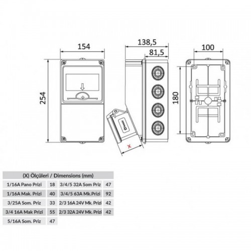 Bemis Bd5-2101-0000 Delikli Boş Kombinasyon Kutusu