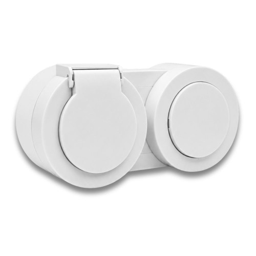 OVIVO - Ovivo Xone Nemliyer Beyaz Anahtar + Kapaklı Topraklı Priz