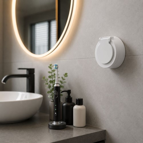 Ovivo Xone Nemliyer Beyaz Kapaklı Topraklı Priz