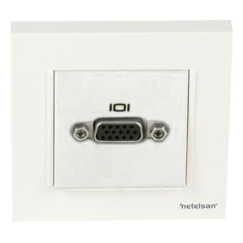 NETELSAN - Netelsan Byobu Beyaz VGA Data Prizi Beyaz - ÇERÇEVESİZ