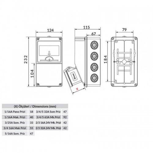 Bemis Bh1-2105-2020 Halojen Free Kombinasyon Kutusu Dolu