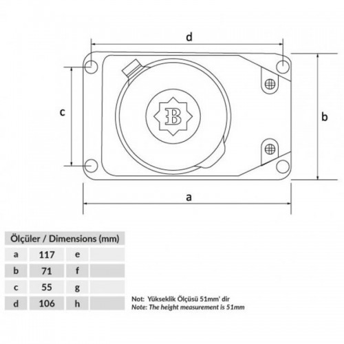 BYES BY10-305 3*25A Duvar Prizi