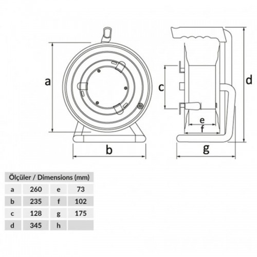 Bemis (Bm1-2103-0000) Kablo Makarası Boş (25Mt.Metal)