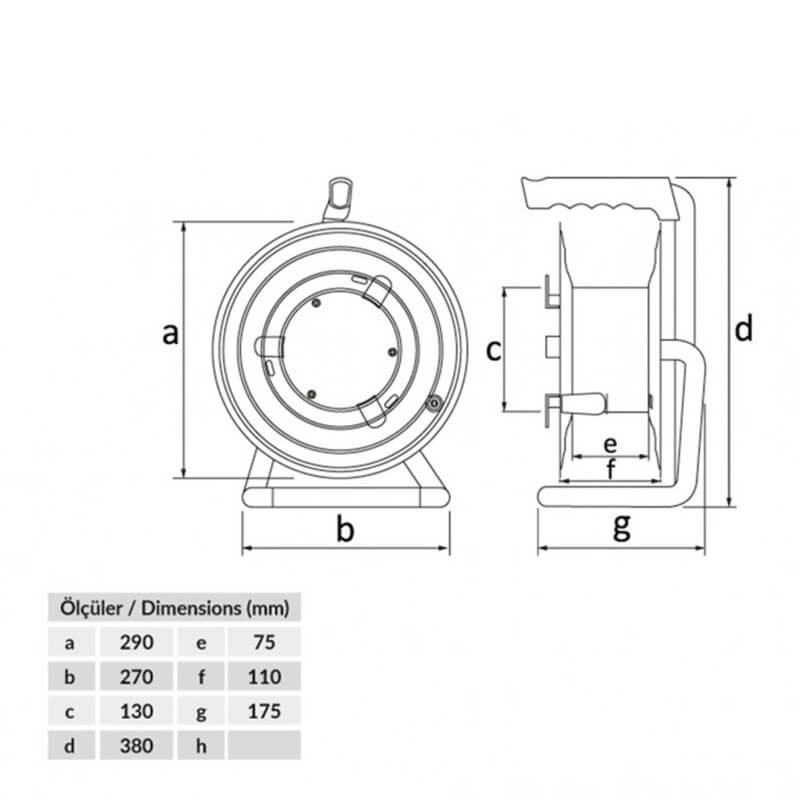 Bemis (Bm2-3103-0000) Kablo Makarası Boş (50Mt.Metal)