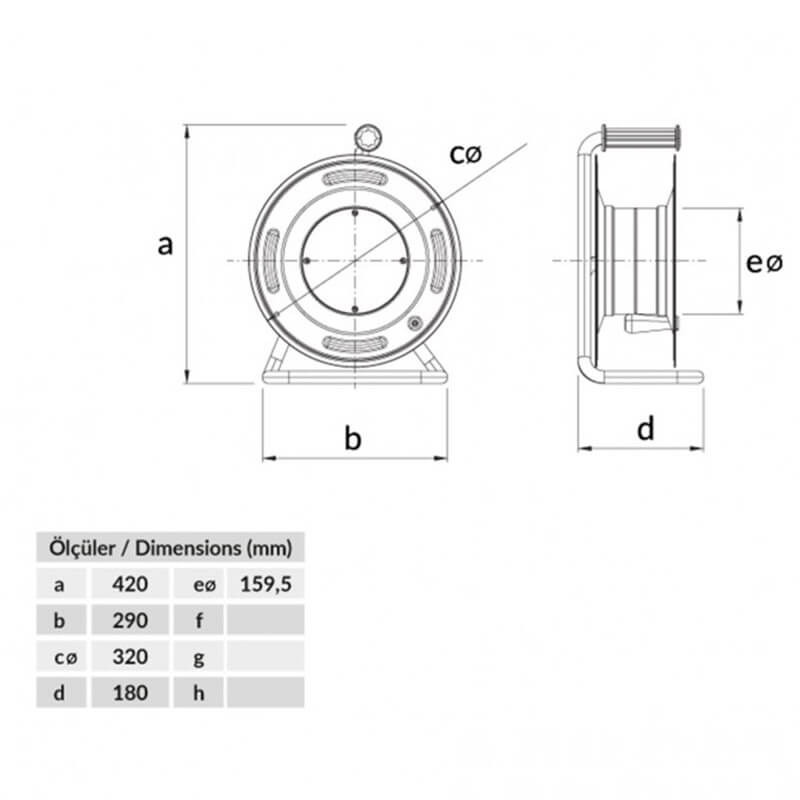 Bemis (Bm3-4303-0000) Kablo Makarası Boş (50Mt.Metal)