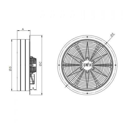 Bahçıvan Bsm-450 45 Cm Monofaze Aspiratör