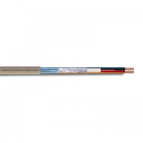 REÇBER - Reçber CCTV (500) 4+1 RG 59 MiniCoax + 4*0,22mm Koaksiyel Kablo 306053 (1 metre)