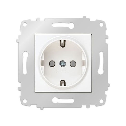 VIKO - Viko Karre Çocuk Korumalı Topraklı Priz Beyaz - Çerçevesiz