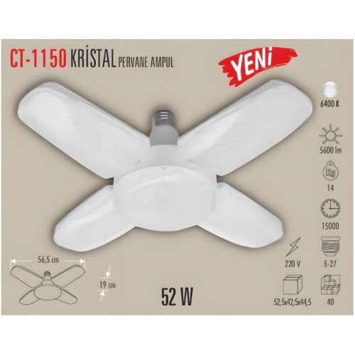 Cata Ct-1150 52W Krista Pervane Ampul