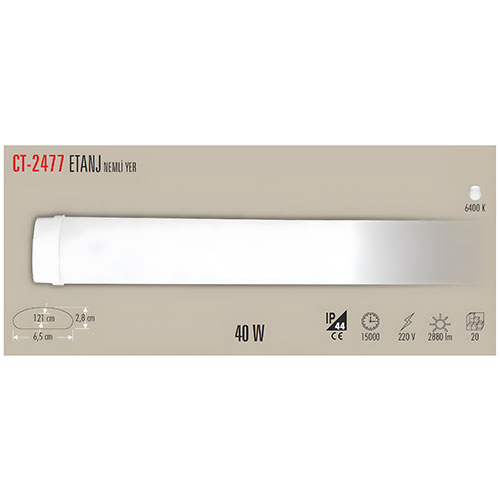 Cata Ct-2477 40W Led Etanj Armatür Beyaz