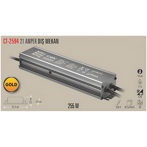 Cata Ct-2594 Dış Mekan Led Trafo 21 Amper