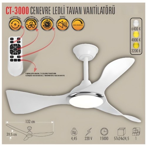 Cata Ct-3000 Cenevre Led Tavan Armatür