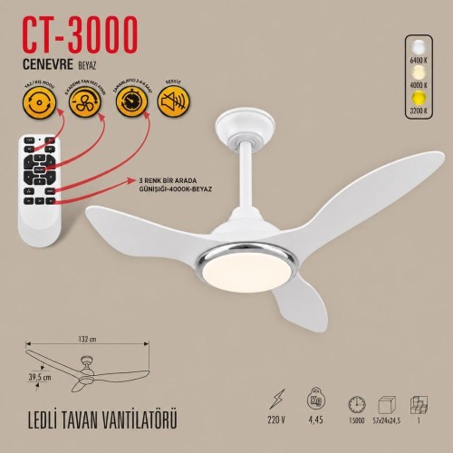 Cata Ct-3000 Cenevre Led Tavan Armatür