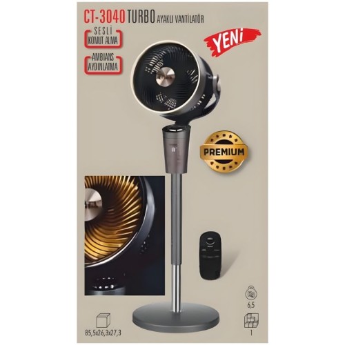 Cata Ct-3040 Turbo Ayaklı Vantilatör