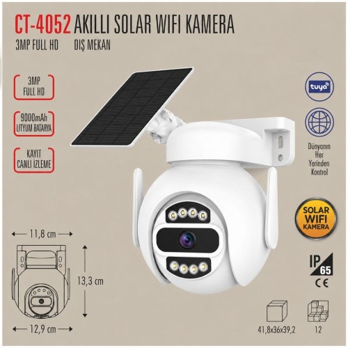 Cata Ct-4052 Solar Dış Mekan Kamera