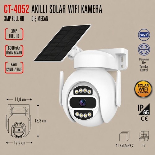 Cata Ct-4052 Solar Dış Mekan Kamera