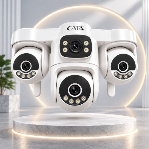 Cata Ct-4055 4 Kameralı Akıllı Dış Mekan Kamera