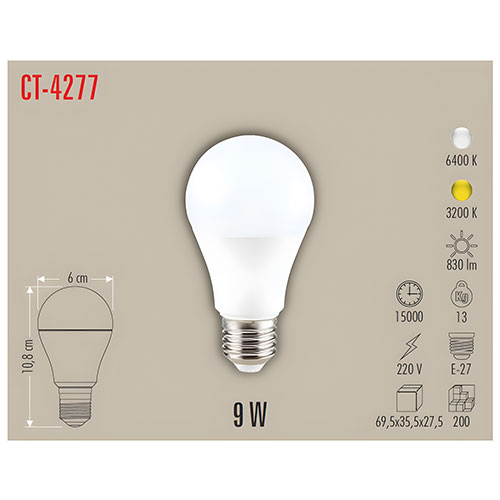 Cata Ct-4277 9W Led Ampul / Günışığı