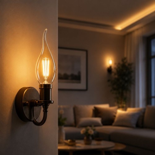 Cata Ct-4281 4W Kıvrık Rustik Led Buji Ampul / Amber